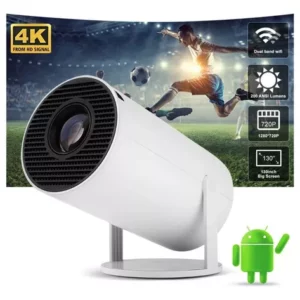 Projetor Smart 4k Portátil Wifi 1080p Hd Hy300 Bluetooth Usb Cor Branco 110v/200v