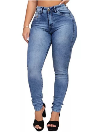 Calça Jeans Feminina Cós Alto Empina Bumbum Patria Brasil