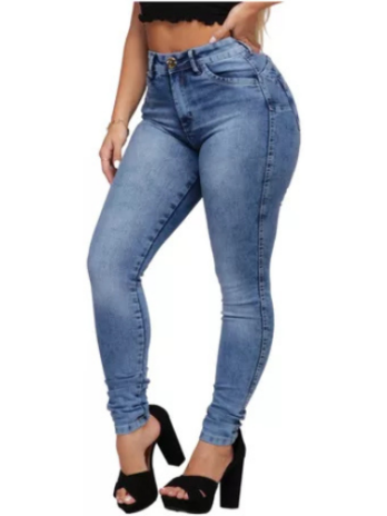 Calça Jeans Feminina Cós Alto Empina Bumbum Patria Brasil